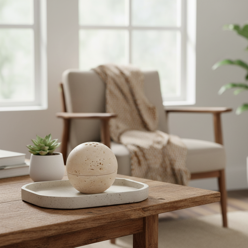 Auralis Steinkugel Räucherstäbchenhalter