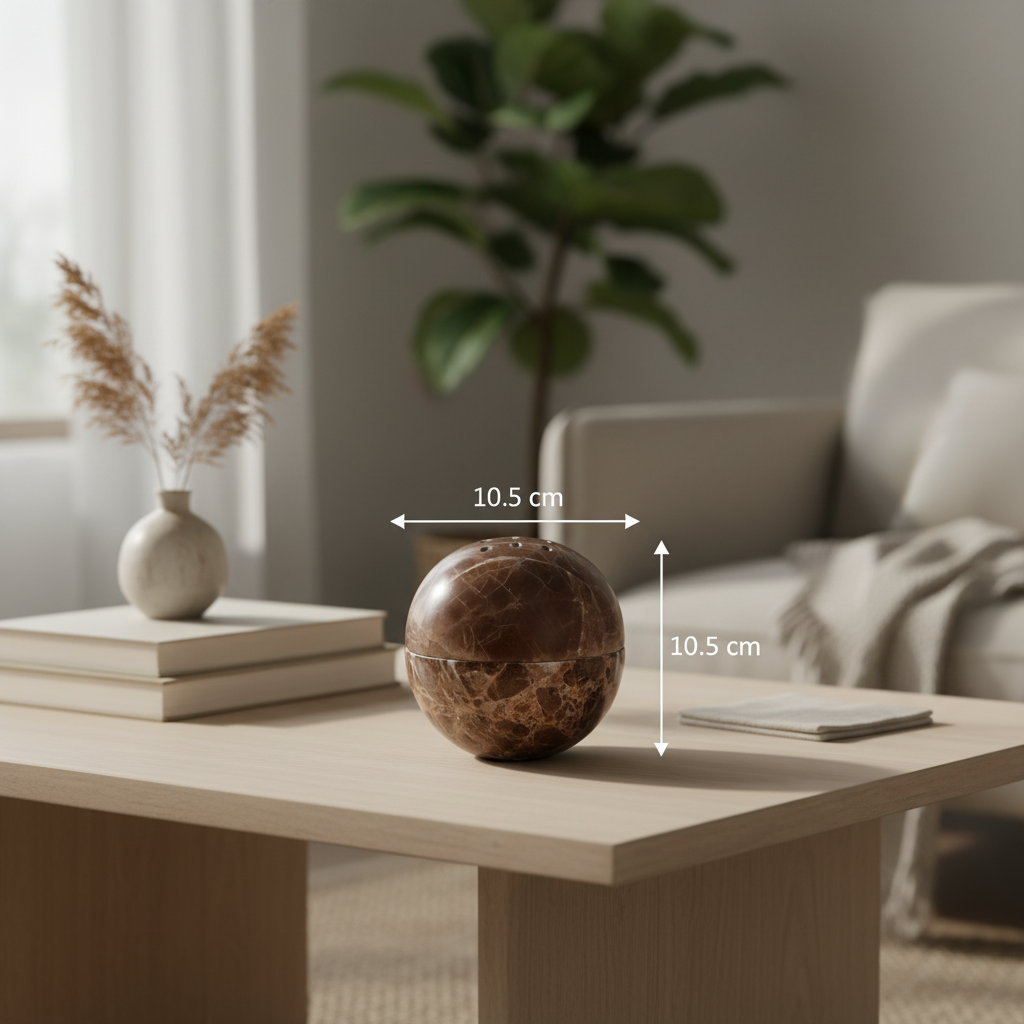 Virella Marble Sphere Incense Holder