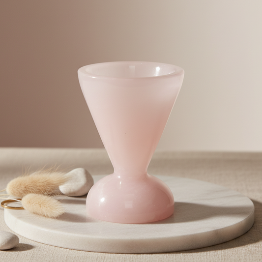 Éclat Pink Onyx Candle Holder