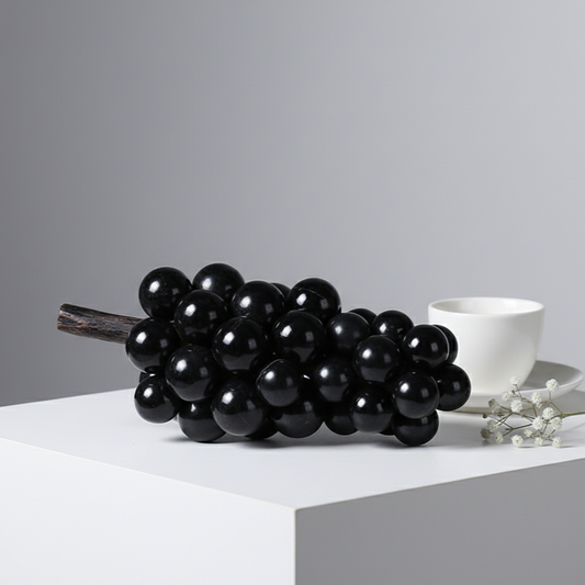 Artisan Marble Grape Cluster Ornament – 1.2kg Solid Stone Decorative Accent