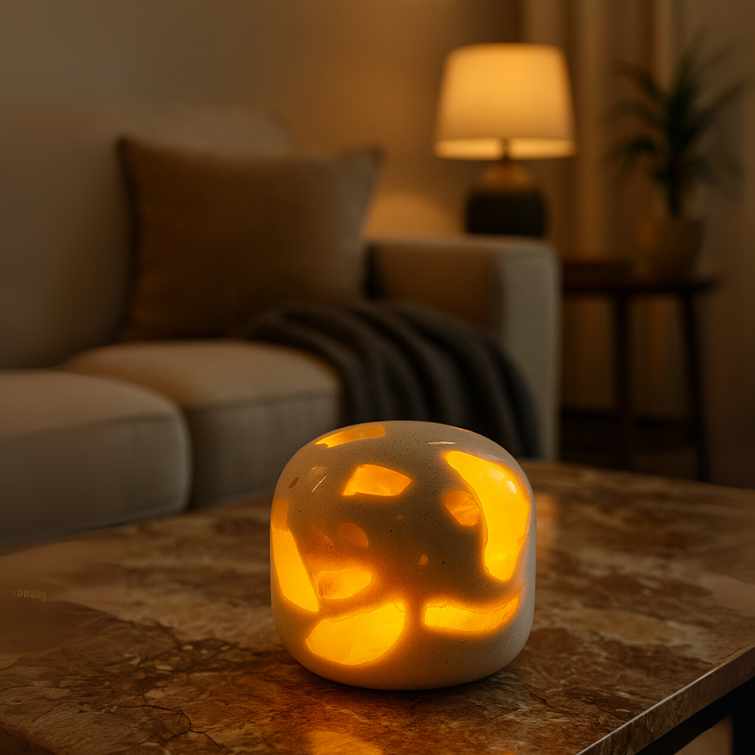 Lunis Marble Dome Lamp