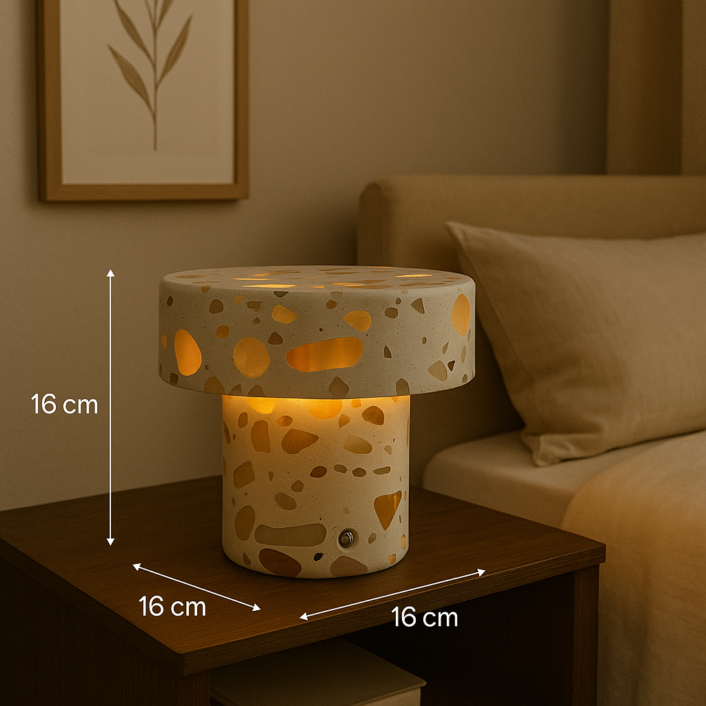 Noirra Marble Column Lamp