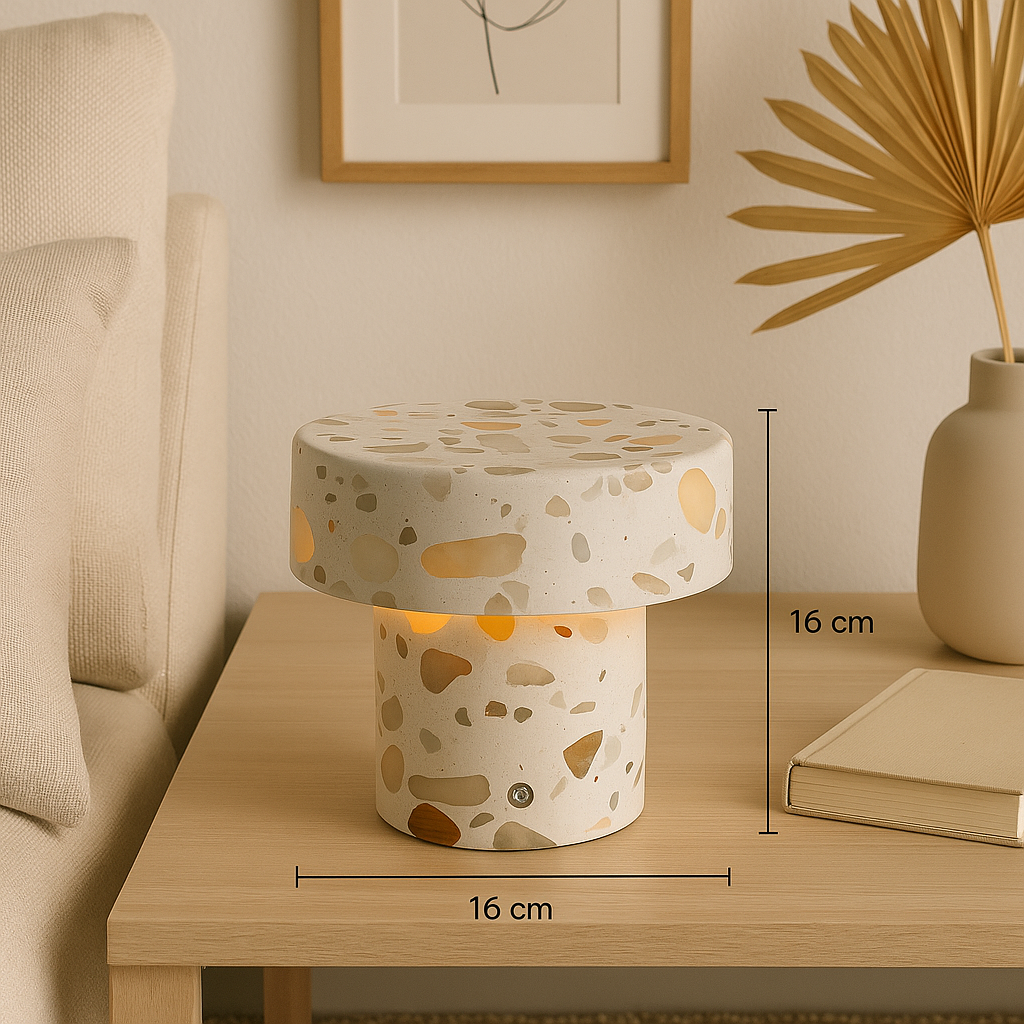 Noirra Marble Column Lamp