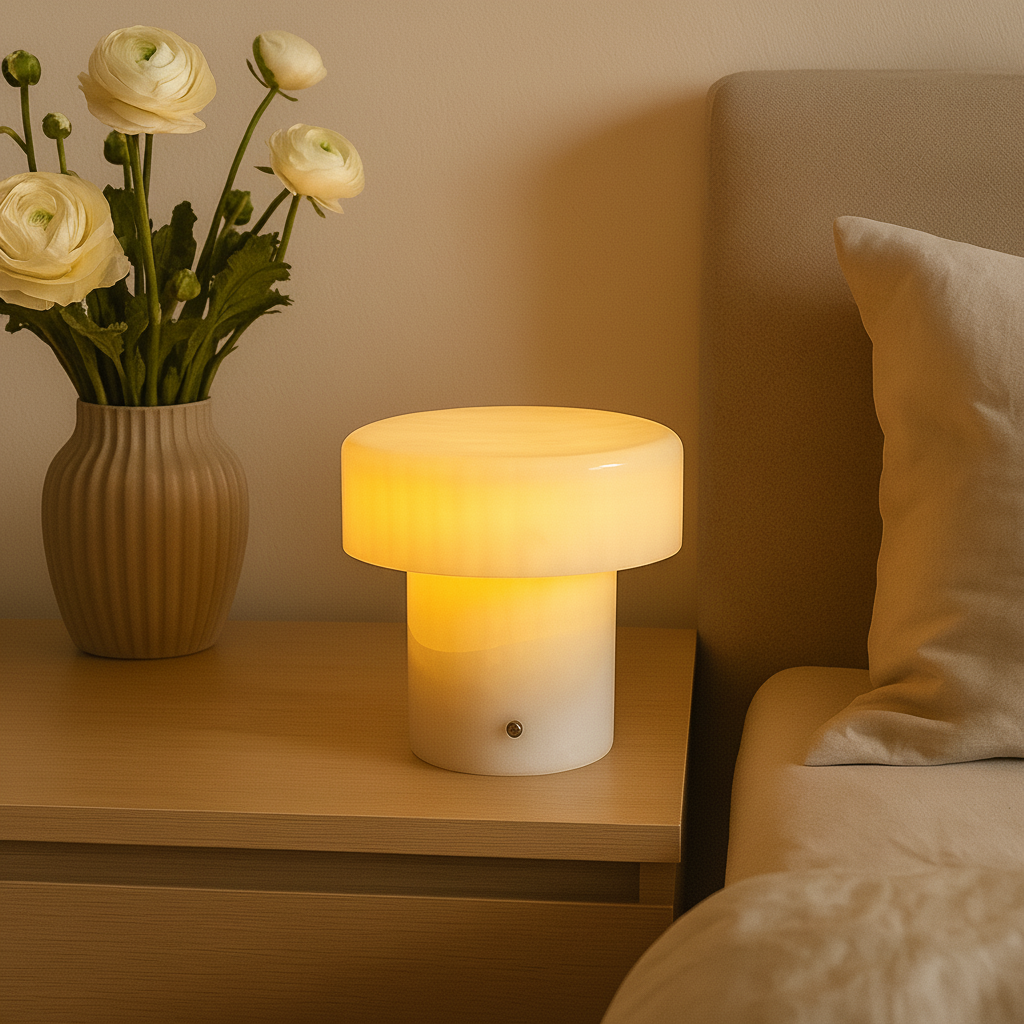 Solenne Marble Column Lamp