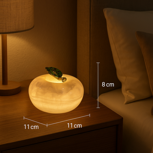 Pomora Marble Apple Lamp – Wireless Solid Stone Design Light