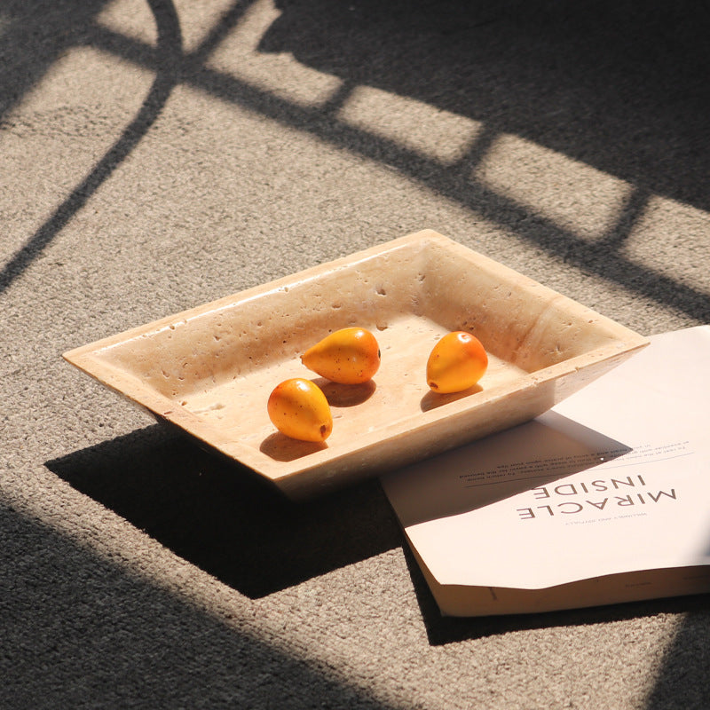 Travertine Rectangular Fruit Tray