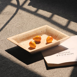 Travertine Rectangular Fruit Tray