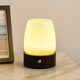 LustreGlow Marble Aromatherapy Lamp – Wireless Solid Stone Wellness Light
