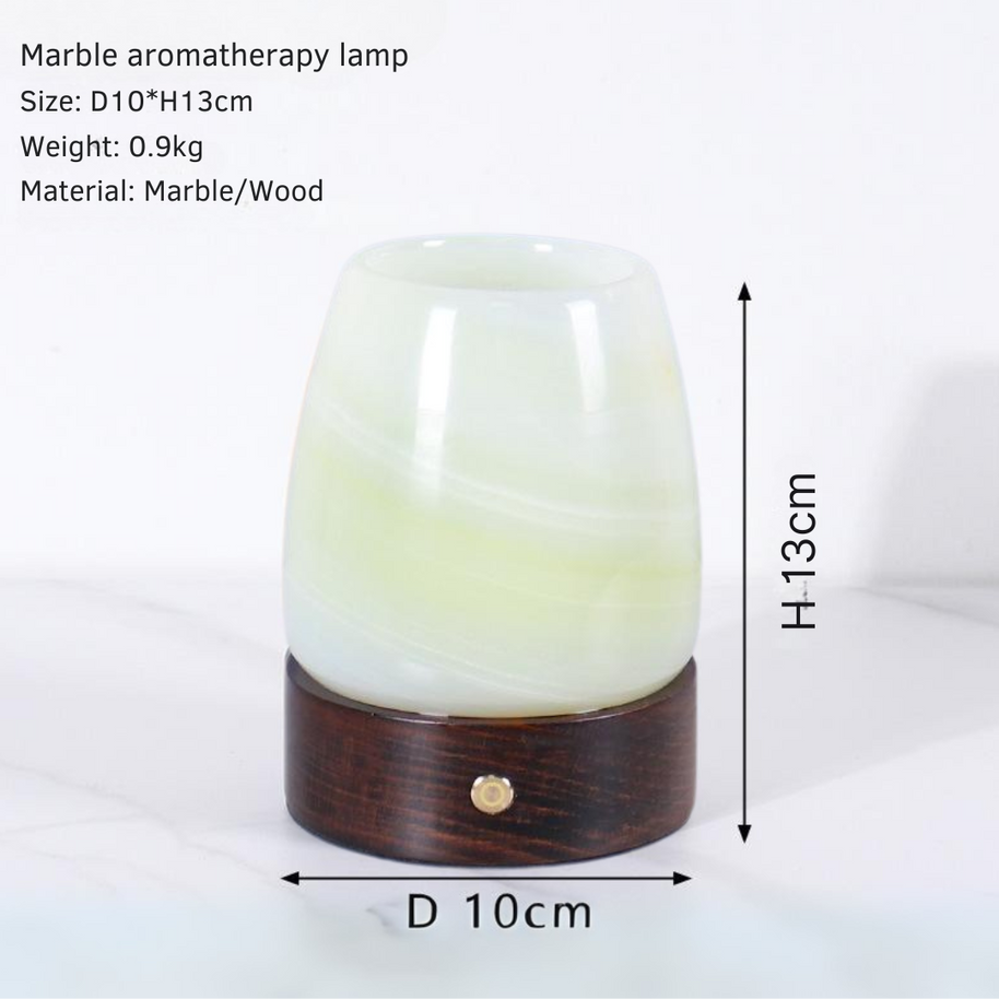 LustreGlow Marble Aromatherapy Lamp – Wireless Solid Stone Wellness Light