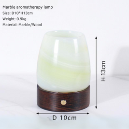 LustreGlow Marble Aromatherapy Lamp – Wireless Solid Stone Wellness Light
