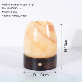 LustreGlow Marble Aromatherapy Lamp – Wireless Solid Stone Wellness Light