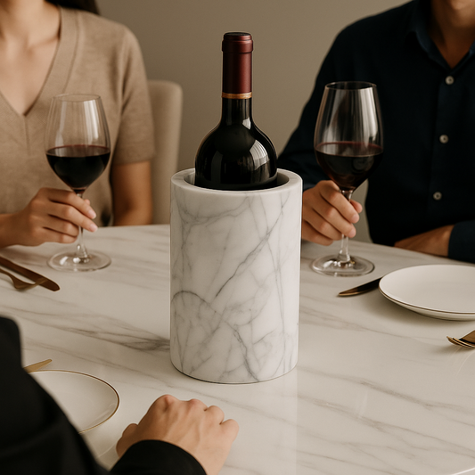 Marble Wine Cooler – Solid Stone Bottle Chiller