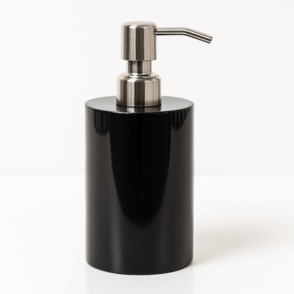 Round Marble Soap Dispenser – Solid Stone with Gold Metal Pump (1kg)