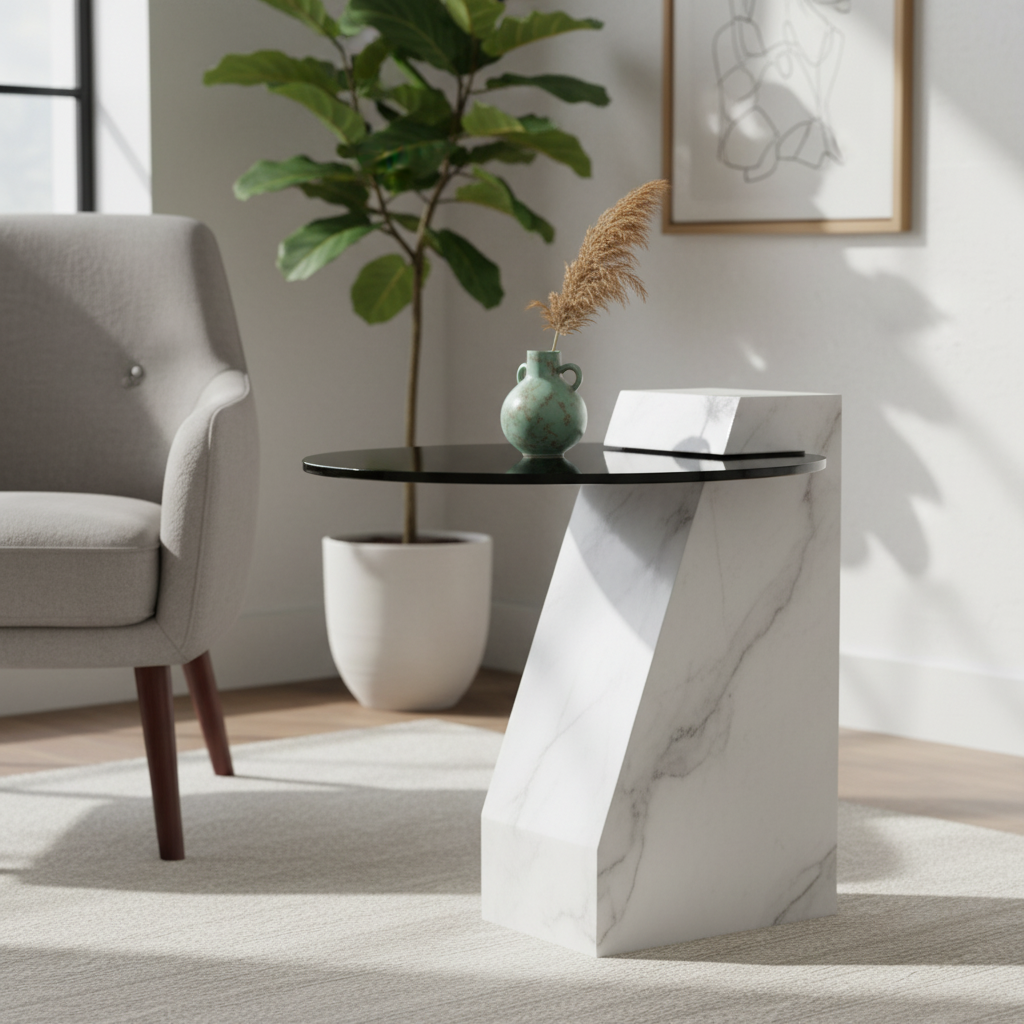 Ardano Statuario Marble Side Table
