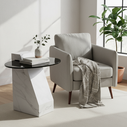 Ardano Statuario Marble Side Table