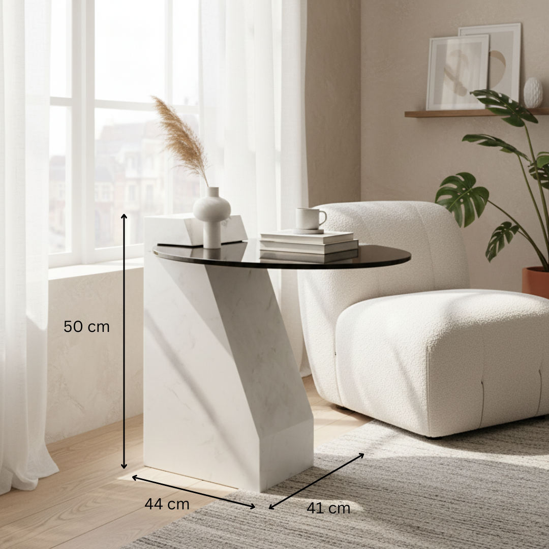 Ardano Statuario Marble Side Table