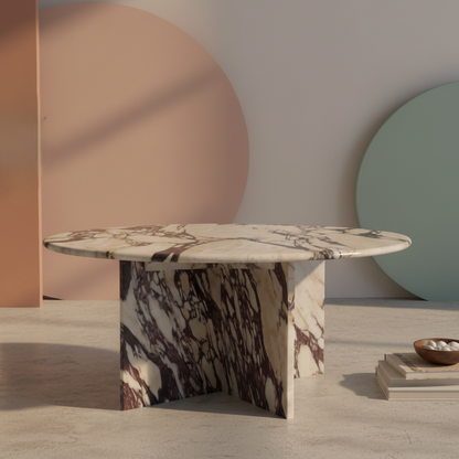 Valdis Calacatta Viola Marble Coffee Table