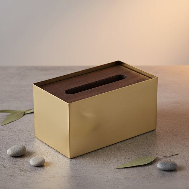 Aurelia Wood-Grain Marble Tissue Box