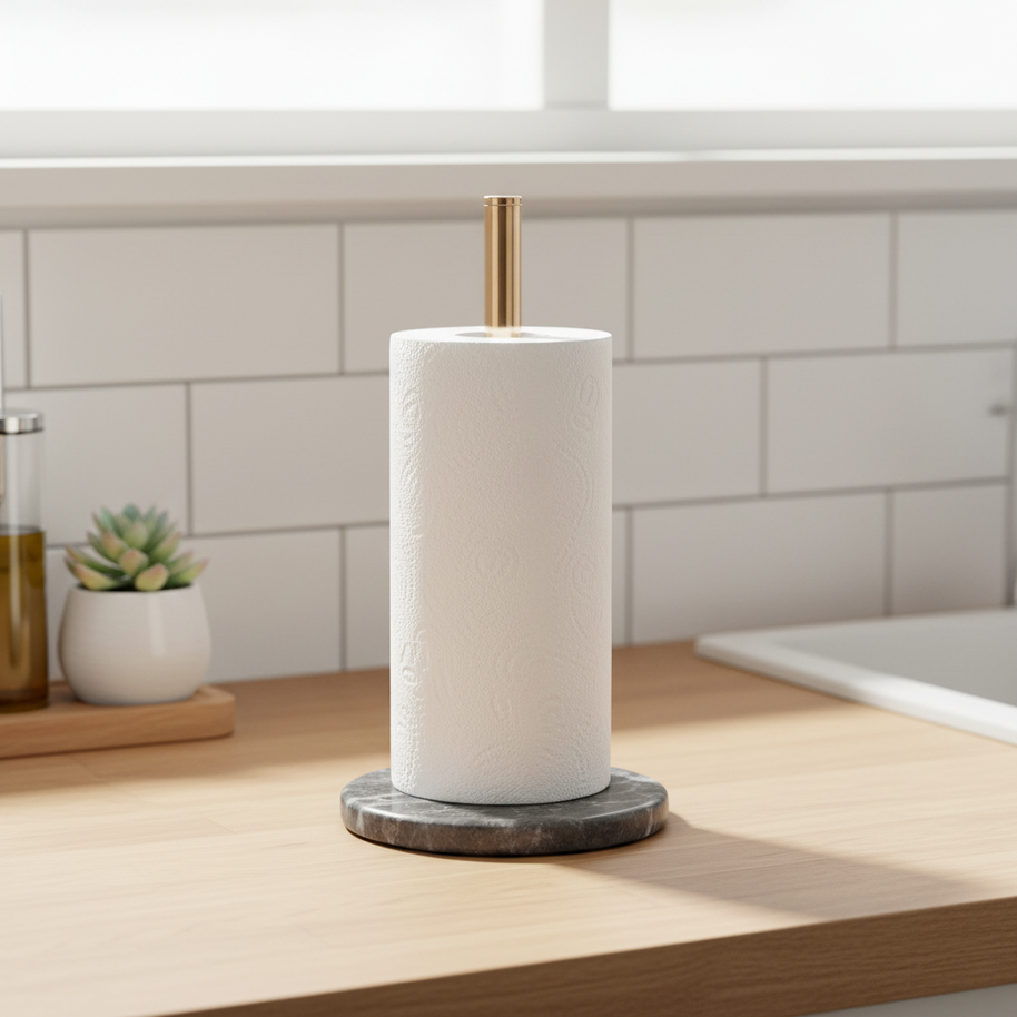 Marble Paper Towel Holder – Sleek Countertop Design