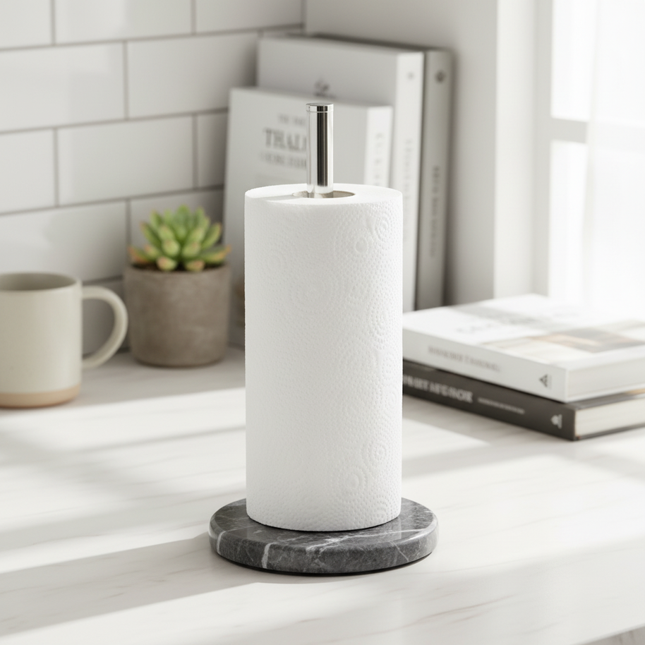 Marble Paper Towel Holder – Sleek Countertop Design