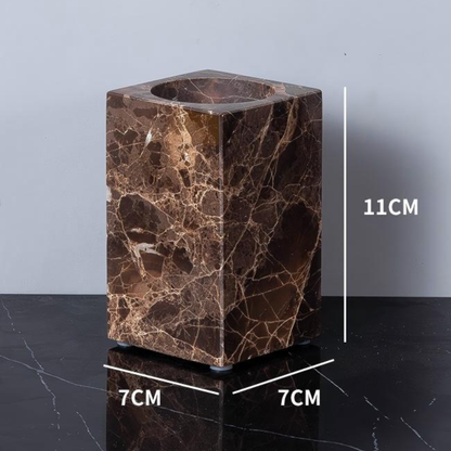 Noiré Dark Emperador Marble Bathroom Set