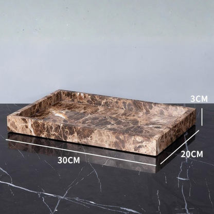 Valenza Dark Emperador Marble Bathroom Set