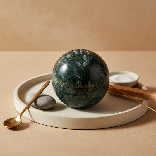 Virella Marble Sphere Incense Holder