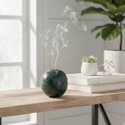 Virella Marble Sphere Incense Holder