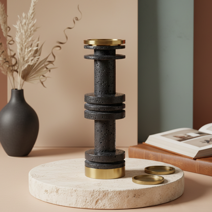Ravena Solid Stone Candle Holder