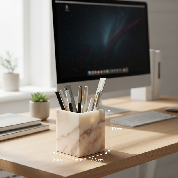 Arezzo Marble Stone Pen Holder