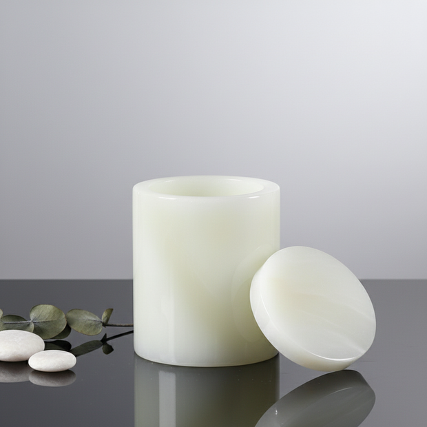 Celestia Marble Aromatherapy Jar - 8 × 10.5 cm