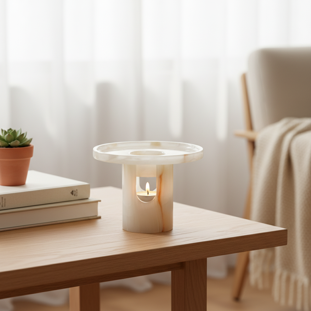 Ciro Stone Candle Holder