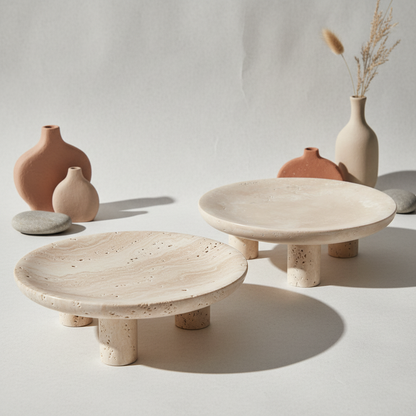 Arco Travertin Obstsockel Tablett