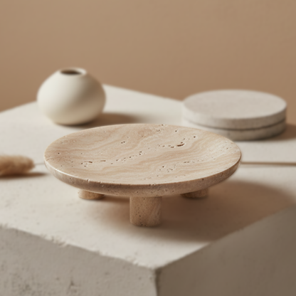 Arco Travertin Obstsockel Tablett