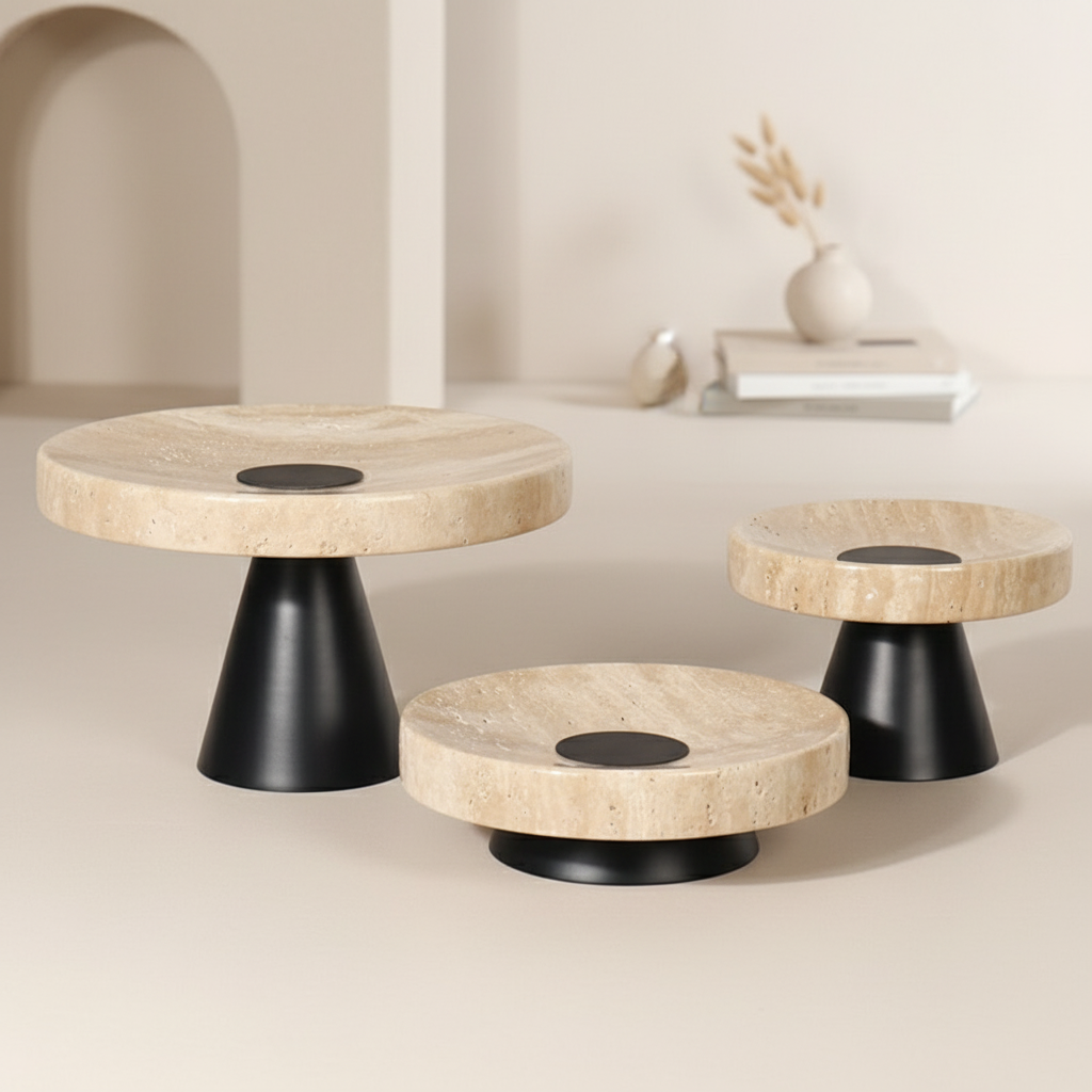 Montera Travertine Pedestal Stand – 3 Sizes