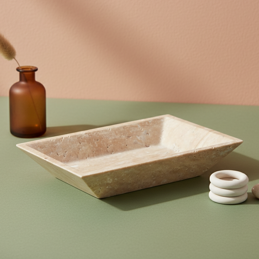 Travertine Rectangular Fruit Tray