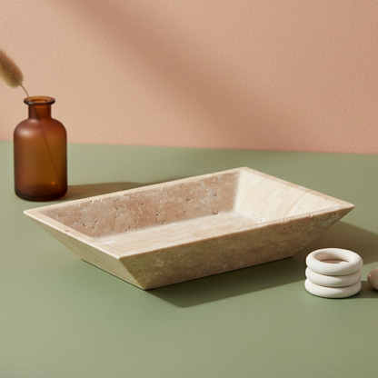 Travertine Rectangular Fruit Tray