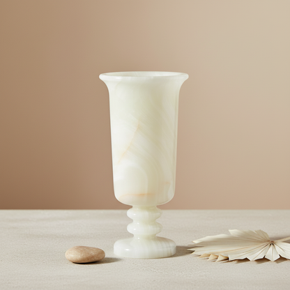 Amara Pedestal Marble Vase