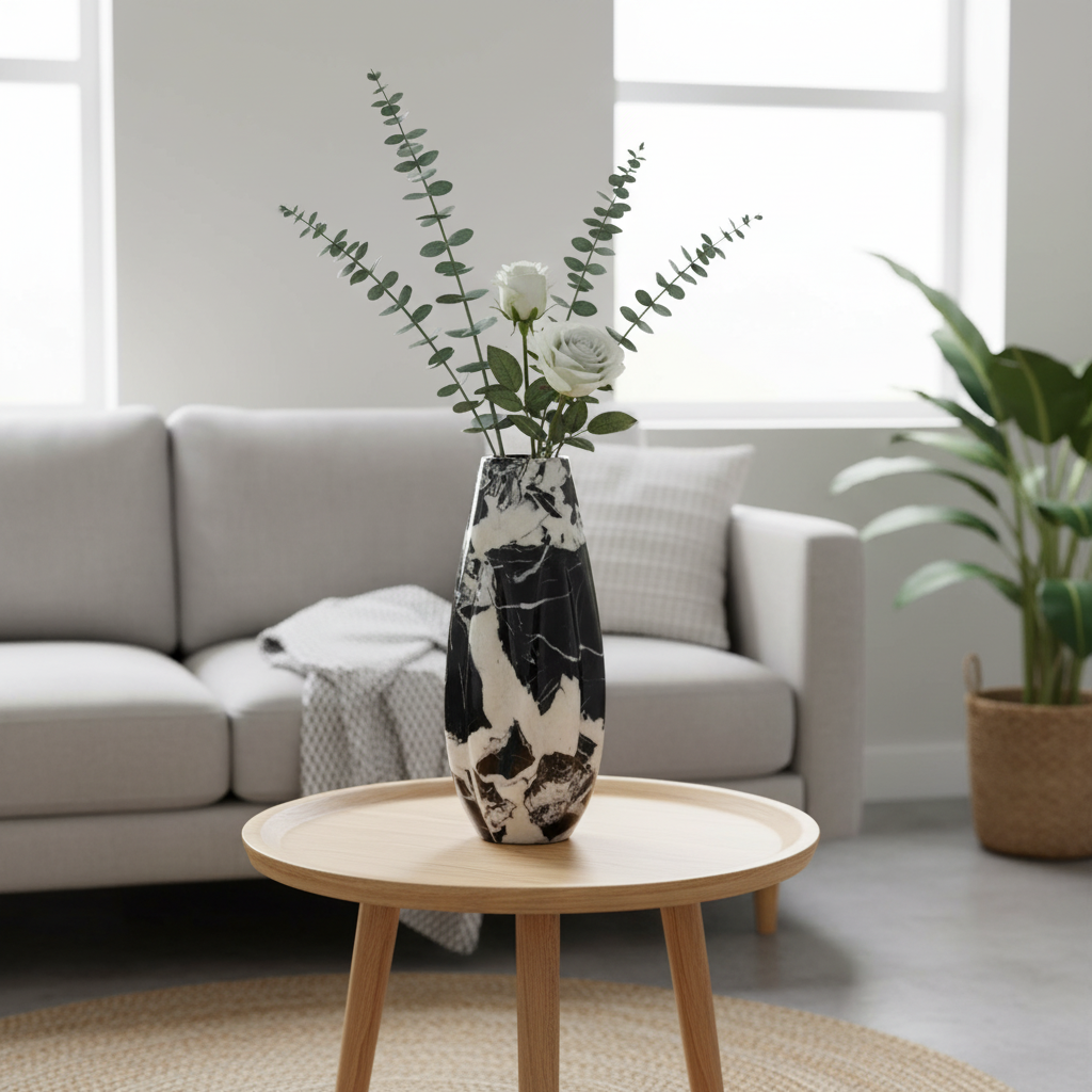 Calyx Marble Vase – Solid Stone Design