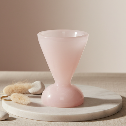 Éclat Pink Onyx Candle Holder
