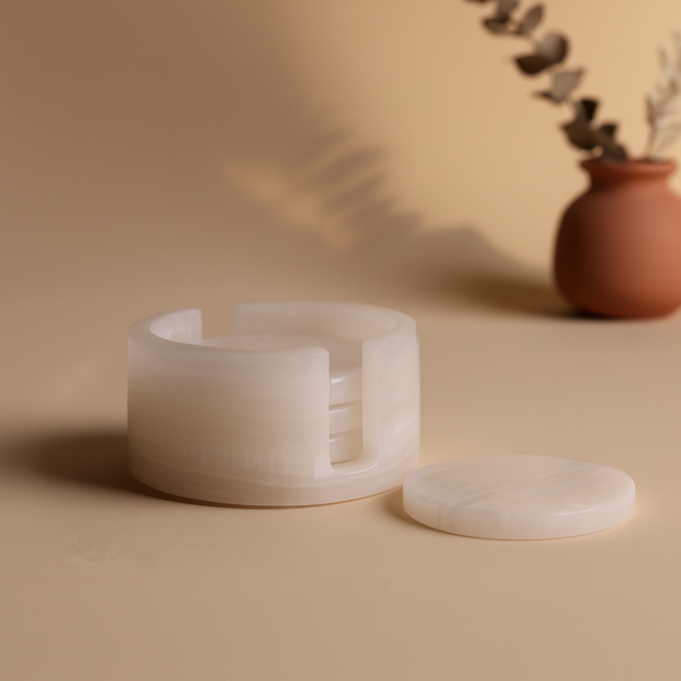 Alcera Marble Coaster Set