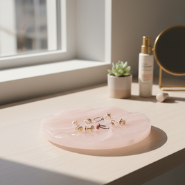 Aurelle Pink Onyx Wave Tray