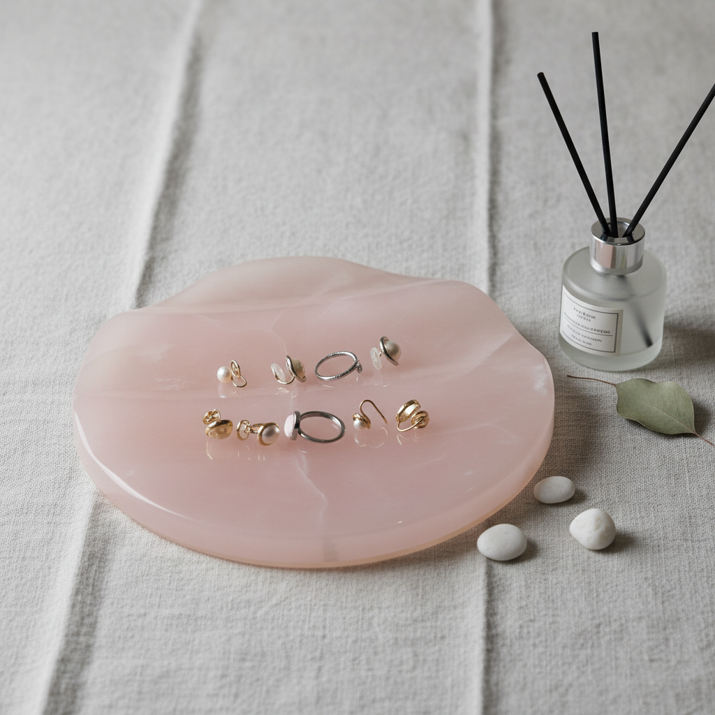 Aurelle Pink Onyx Wave Tray