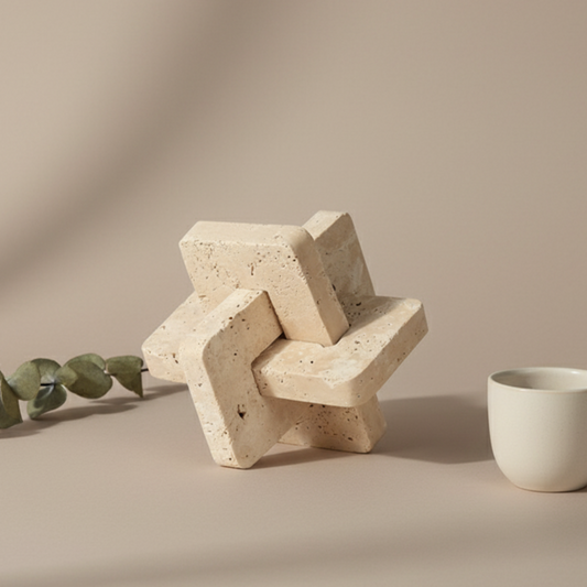 Astoria Massives Steinmarmor-Puzzle-Ornament
