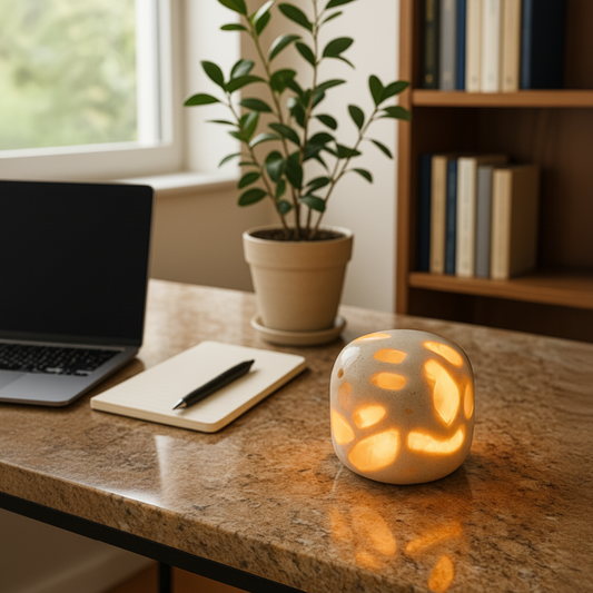 Lunis Marble Dome Lamp