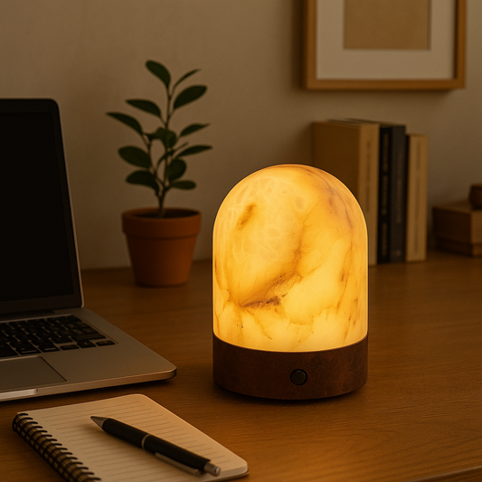 Aurelia Marble Dome Lamp