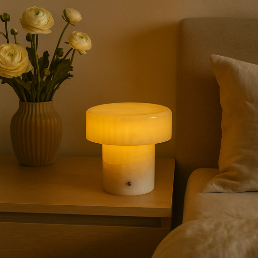 Solenne Marble Column Lamp
