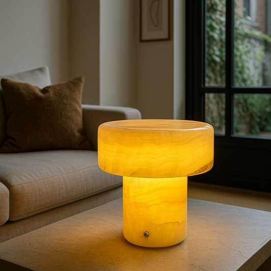 Solenne Marble Column Lamp