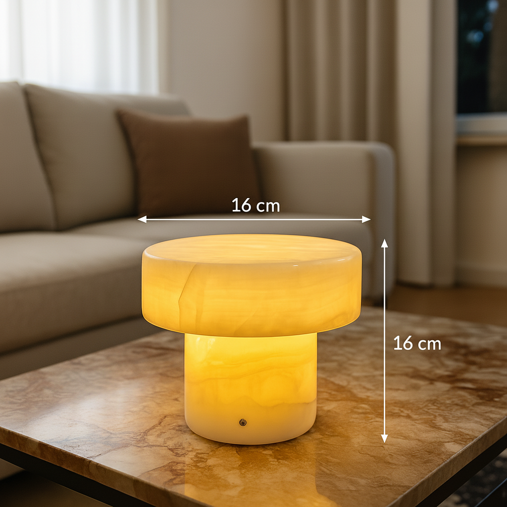 Solenne Marble Column Lamp
