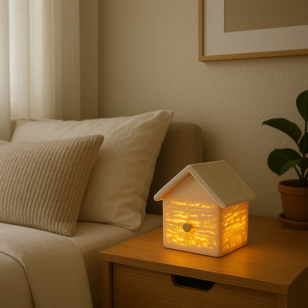 Haven Marble House Lamp – Wireless Solid Stone Design Light